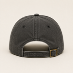 Washed charcoal cap adjustable back and buckle