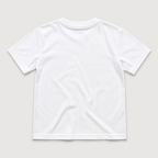 Back view of white kids regular T-shirt