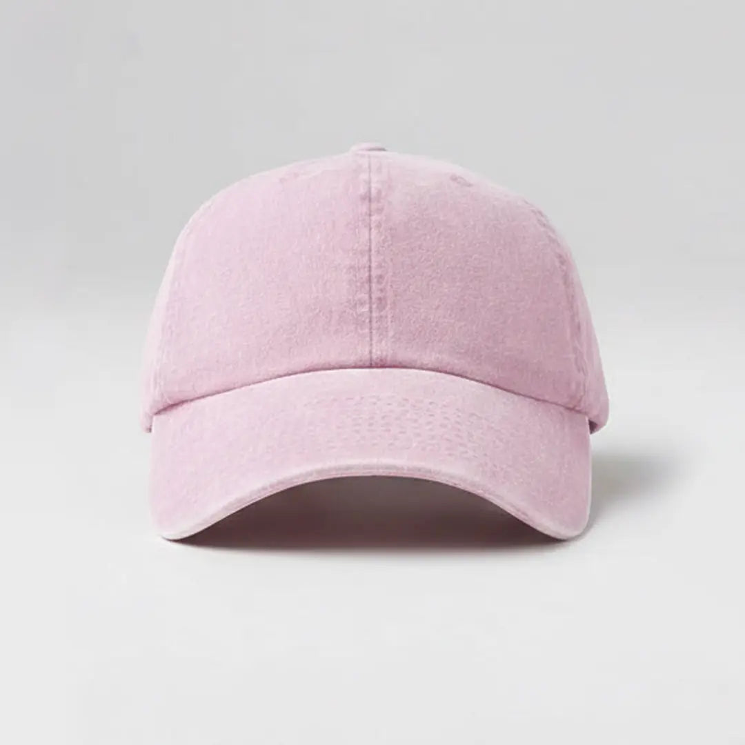 Essential Washed Cap in pale pink - front view