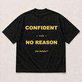 Black Confident Oversized Tee, back flat lay