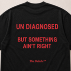 Undiagnosed signal red DTF print detail
