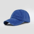 Essential Washed Cap in blue - front angled view